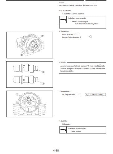 Manuel d'atelier Yamaha 125 Virago 2000 pdf en français Docautomoto