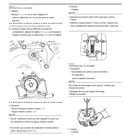 Manuel d'atelier Yamaha XTZ 125 2013 { {{ Docautomoto }}