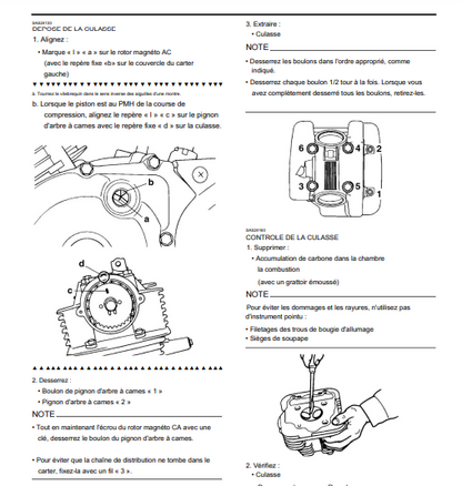 Manuel d'atelier Yamaha XTZ 125 2013 { {{ Docautomoto }}
