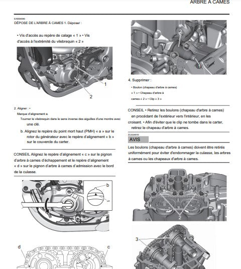 manuel d'atelier Yamaha 250 YZF 2020 { {{ Docautomoto }}