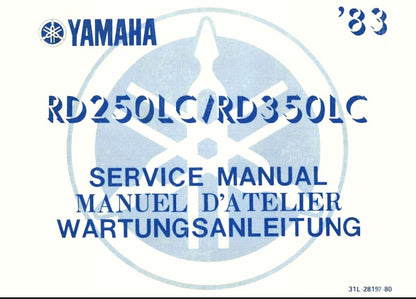 Manuel d'atelier Yamaha 350 RDLC 31K 1983 français Docautomoto