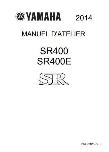 manuel d'atelier Yamaha 400 SR 2014 français { {{ Docautomoto }}