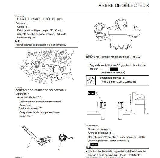 manuel d'atelier Yamaha 400 SR 2014 français { {{ Docautomoto }}
