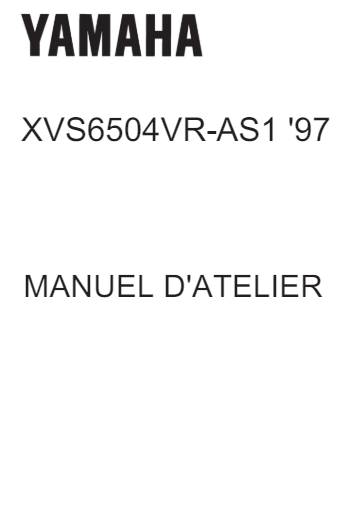 Manuel d'atelier yamaha 650 Dragstar 1997 { {{ Docautomoto }}