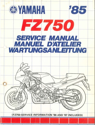 Manuel d'atelier Yamaha FZ 750 1985 1987 français Docautomoto