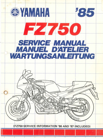 Manuel d'atelier Yamaha FZ 750 1985 1987