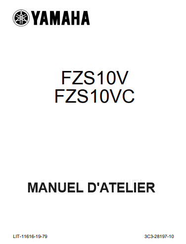 Manuel d'atelier Yamaha FZS 1000 2006 français { {{ Docautomoto }}