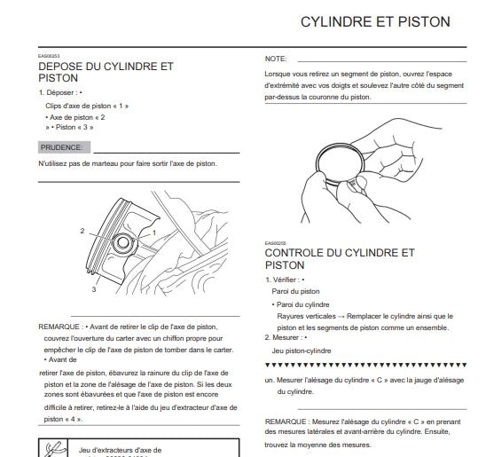 Manuel d'atelier Yamaha MT 03 2006 français { {{ Docautomoto }}