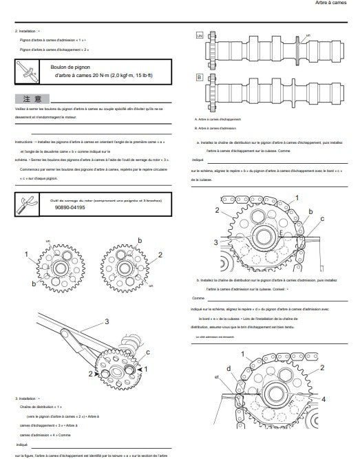 Manuel d'atelier Yamaha MT03 2025 français