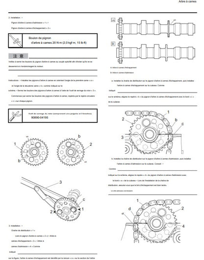 Manuel d'atelier Yamaha MT03 2025 français