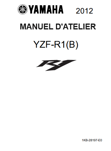 Manuel d'atelier Yamaha R1 2012 français { Docautomoto