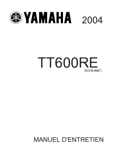Manuel d'atelier Yamaha TT600RE français { {{ Docautomoto }}