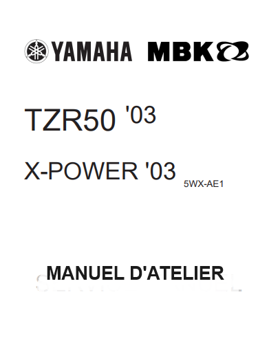Manuel d'atelier Yamaha 50 TZR MBK X Power { Docautomoto