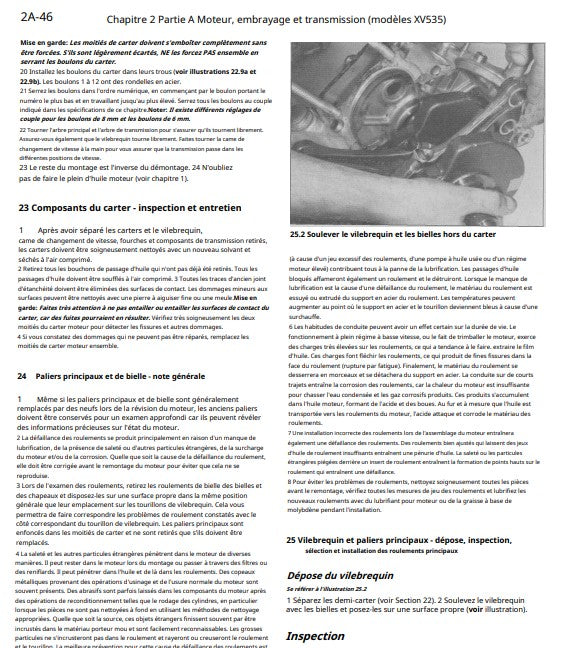 Manuel d'atelier Yamaha Virago 535 1100 Haynes français Docautomoto