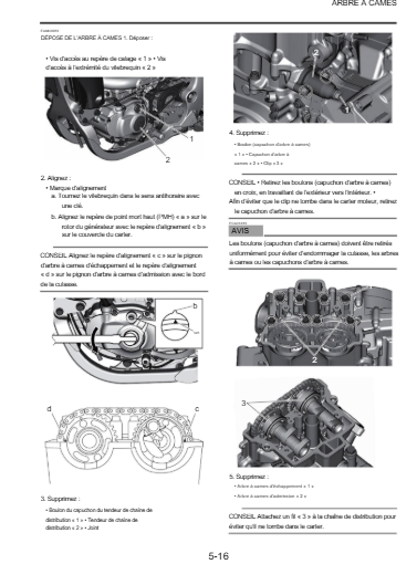 Manuel d'atelier Yamaha YZF 250 2021 { {{ Docautomoto }}