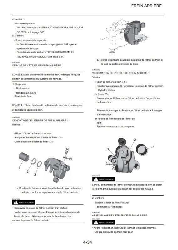 Manuel d'atelier Yamaha YZF 450 2025 français