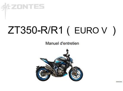 Manuel d'atelier Zontes ZT 350 R R1 2022 français { {{ Docautomoto }}