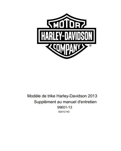 manuel d'atelier harley Davidson trike 2013 français Docautomoto