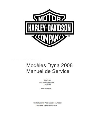 Manuel d'atelier Harley Davidson Dyna 2008 français { Docautomoto