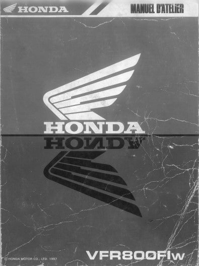 manuel d'atelier Honda VFR 800 FI 1997 { {{ Docautomoto }}