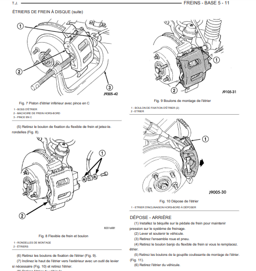 Manuel d'atelier Jeep TJ Wrangler 2004 français { {{ Docautomoto }}