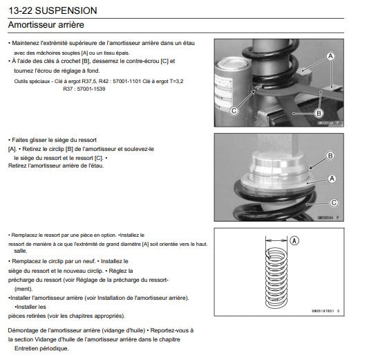 Manuel d'atelier Kawasaki KXF 250 2014 Docautomoto