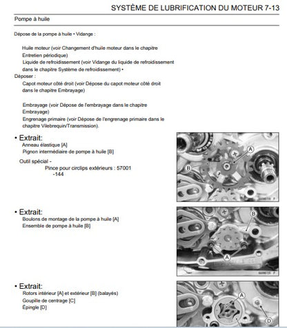 manuel d'atelier Kawasaki KXF 250 2017 Docautomoto