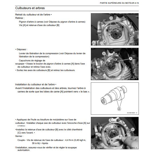 Manuel d'atelier Kawasaki KLF 250 Bayou français Docautomoto