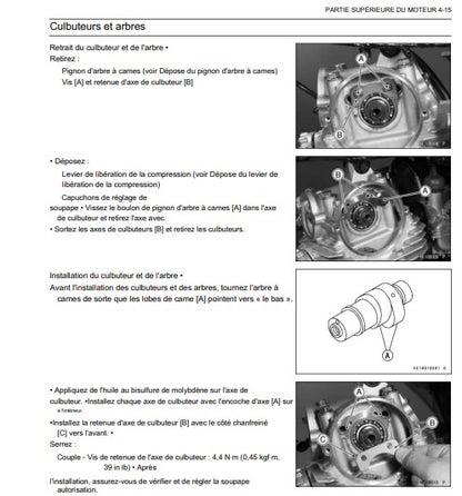 Manuel d'atelier Kawasaki KLF 250 Bayou français Docautomoto