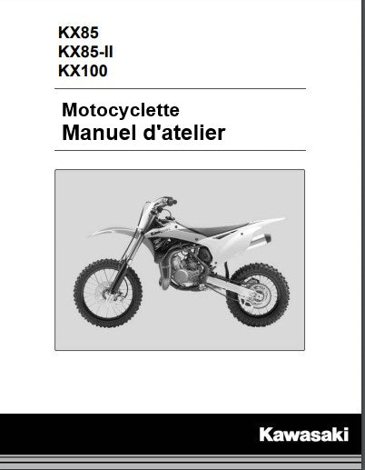 Manuel d'atelier kawasaki KX 85 KX100 2016 français Docautomoto
