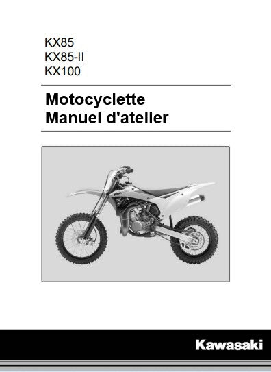 Manuel d'atelier kawasaki KX 85 KX100 2016 français Docautomoto