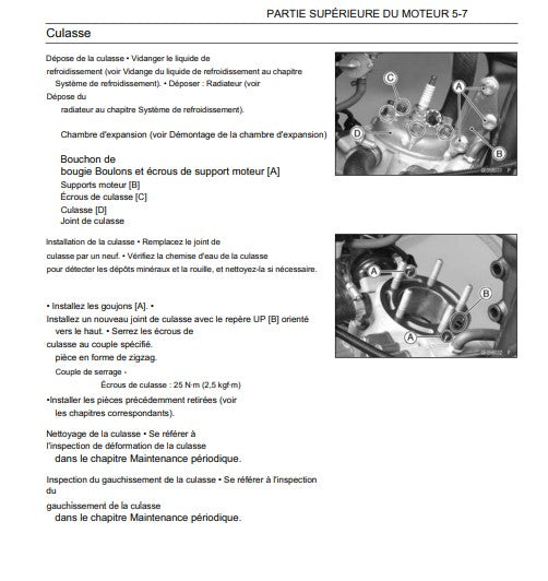 Manuel d'atelier kawasaki KX 85 KX100 2016 français Docautomoto