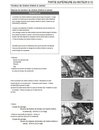 manuel d'atelier kawasaki KXF 250 2011 français Docautomoto