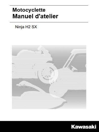 Manuel d'atelier Kawasaki Ninja H2 SX 2019 français Docautomoto