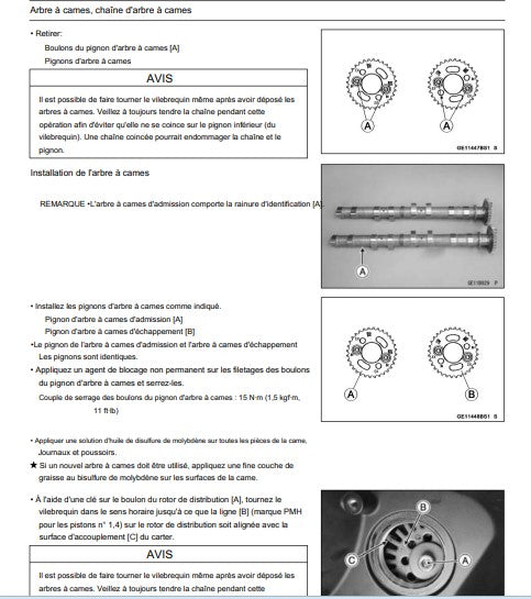 Manuel d'atelier Kawasaki Ninja H2 SX 2019 français Docautomoto