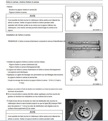 Manuel d'atelier Kawasaki Ninja H2 SX 2019 français Docautomoto