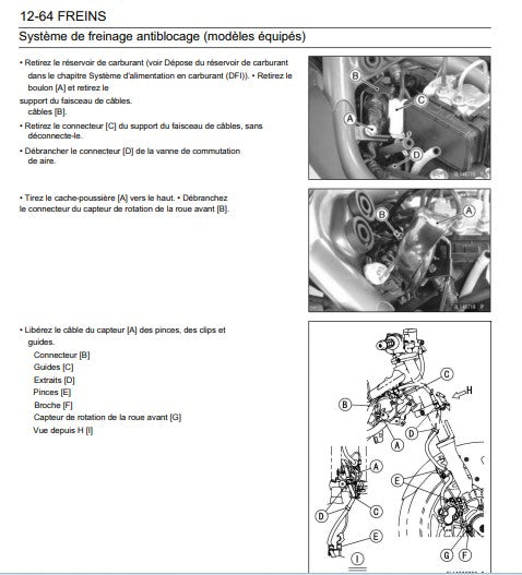 Manuel d'atelier kawasaki Z250 2015 français Docautomoto