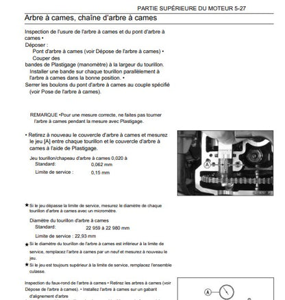 Manuel d'atelier kawasaki Z250 2015 français Docautomoto