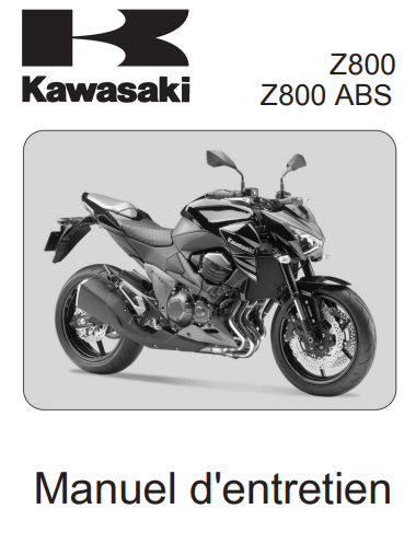 Manuel d'atelier Kawasaki Z800 2013 français Docautomoto