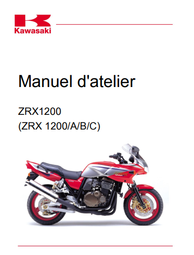 Manuel d'atelier Kawasaki ZRX 1200 2001 français Docautomoto