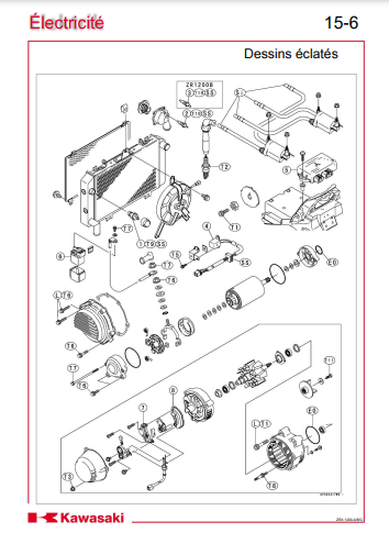Manuel d'atelier Kawasaki ZRX 1200 2001 français Docautomoto
