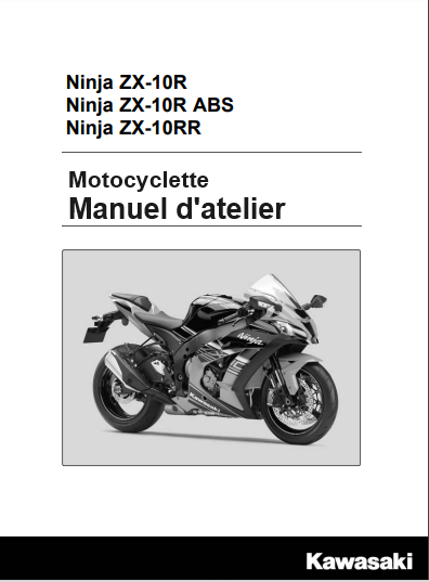 Manuel d'atelier Kawasaki Ninja ZX 10 RR 2017 français Docautomoto