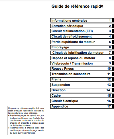 Manuel d'atelier Kawasaki 600 Ninja 2003 Docautomoto