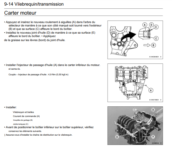 Manuel d'atelier Kawasaki ZX6R Ninja 2012 pdf français Docautomoto