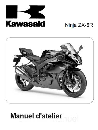 Manuel d'atelier Kawasaki ZX6R Ninja 2012 pdf français Docautomoto