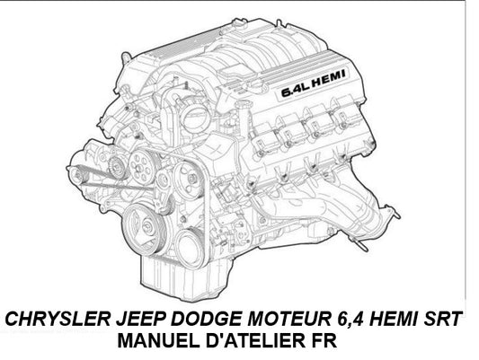 Manuel d'atelier Jeep Dodge Chrysler Hemi 6,4 SRT français { {{ Docautomoto }}
