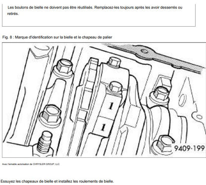 Manuel d'atelier Jeep Dodge Chrysler Hemi 6,4 SRT français { {{ Docautomoto }}