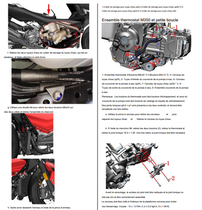 Manuel d'atelier scooter Zontes ZT 125 310 350 2021 2024 français { {{ Docautomoto }}