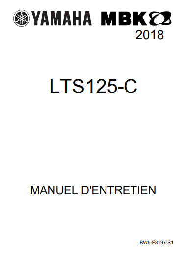 Manuel d'atelier Yamaha 125 Delight 2018 français { {{ Docautomoto }}