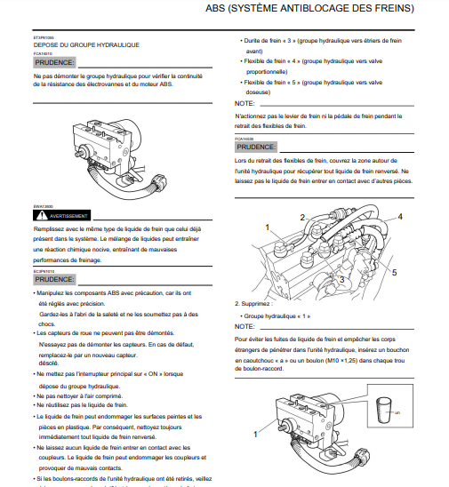 Manuel d'atelier Yamaha FJR 1300 2006 { {{ Docautomoto }}